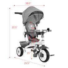 Load image into Gallery viewer, Gymax Blue Baby Stroller Tricycle Detachable Learning Toy Bike
