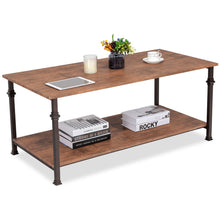 Load image into Gallery viewer, Gymax 2 Tier Coffee Accent End Table Sofa Side Living Room Furniture W/Storage shelf