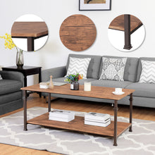 Load image into Gallery viewer, Gymax 2 Tier Coffee Accent End Table Sofa Side Living Room Furniture W/Storage shelf