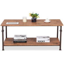 Load image into Gallery viewer, Gymax 2 Tier Coffee Accent End Table Sofa Side Living Room Furniture W/Storage shelf