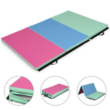 Load image into Gallery viewer, Gymax 4'x6'x2'' Portable Tri-fold PU Gymnastic Mat Exercise Aerobics Gym Fitness