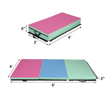 Load image into Gallery viewer, Gymax 4'x6'x2'' Portable Tri-fold PU Gymnastic Mat Exercise Aerobics Gym Fitness