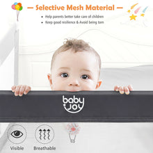 Load image into Gallery viewer, Gymax 59?¡¥?¡¥ Breathable Baby Children Toddlers Bed Rail Guard Safety Swing Down Gray