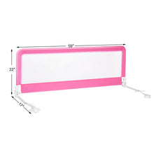 Load image into Gallery viewer, Gymax 59'' Breathable Baby Children Toddlers Bed Rail Guard Safety Swing Down Pink