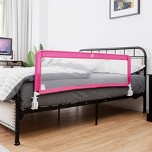 Load image into Gallery viewer, Gymax 59'' Breathable Baby Children Toddlers Bed Rail Guard Safety Swing Down Pink