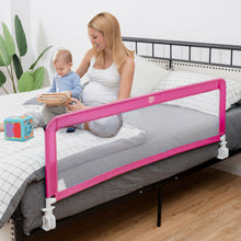 Load image into Gallery viewer, Gymax 59'' Breathable Baby Children Toddlers Bed Rail Guard Safety Swing Down Pink
