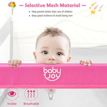 Load image into Gallery viewer, Gymax 59'' Breathable Baby Children Toddlers Bed Rail Guard Safety Swing Down Pink