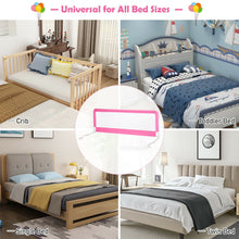 Load image into Gallery viewer, Gymax 59'' Breathable Baby Children Toddlers Bed Rail Guard Safety Swing Down Pink