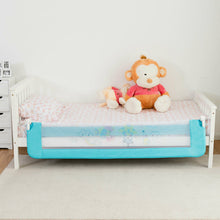 Load image into Gallery viewer, Gymax 69'' Breathable Baby Children Toddlers Bed Rail Guard Safety Swing Down Blue