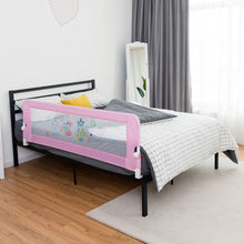 Load image into Gallery viewer, Gymax 69'' Breathable Baby Children Toddlers Bed Rail Guard Safety Swing Down Pink