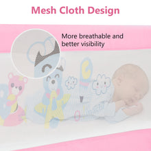 Load image into Gallery viewer, Gymax 69'' Breathable Baby Children Toddlers Bed Rail Guard Safety Swing Down Pink