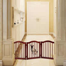 Load image into Gallery viewer, Gymax 24'' 3 Panel Folding Freestanding Wood Pet Dog Safety Gate Z Shape Fence Doorway