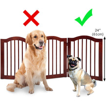 Load image into Gallery viewer, Gymax 24'' 3 Panel Folding Freestanding Wood Pet Dog Safety Gate Z Shape Fence Doorway