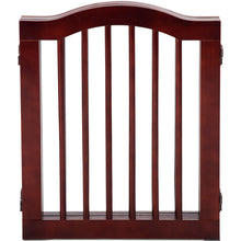 Load image into Gallery viewer, Gymax 24'' 3 Panel Folding Freestanding Wood Pet Dog Safety Gate Z Shape Fence Doorway