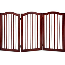 Load image into Gallery viewer, Gymax 36'' 3 Panel Folding Freestanding Wood Pet Dog Safety Gate Z Shape Fence Doorway