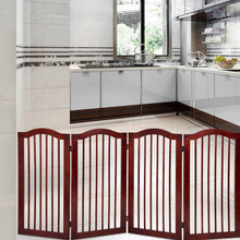 Load image into Gallery viewer, Gymax 36'' 4 Panel Folding Freestanding Wood Pet Dog Safety Gate Z Shape Fence Doorway