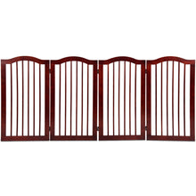 Load image into Gallery viewer, Gymax 36'' 4 Panel Folding Freestanding Wood Pet Dog Safety Gate Z Shape Fence Doorway