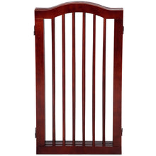 Load image into Gallery viewer, Gymax 36'' 4 Panel Folding Freestanding Wood Pet Dog Safety Gate Z Shape Fence Doorway