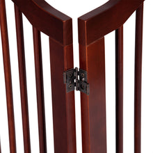 Load image into Gallery viewer, Gymax 36'' 4 Panel Folding Freestanding Wood Pet Dog Safety Gate Z Shape Fence Doorway