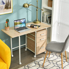 Load image into Gallery viewer, Gymax Folding Computer Laptop Desk Wheeled Home Office Furniture With 3 Drawers