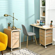 Load image into Gallery viewer, Gymax Folding Computer Laptop Desk Wheeled Home Office Furniture With 3 Drawers
