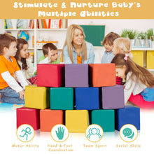 Load image into Gallery viewer, Gymax 12-Piece 5.5'' Soft Foam Building Blocks Colorful Soft Play Set Gift For Toddlers