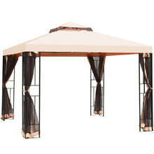 Load image into Gallery viewer, Gymax 10x10ft Metal Gazebo W/ Mosquito Netting Canopy Gazebo 2 Tier Vented Gazebo Top