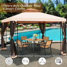 Load image into Gallery viewer, Gymax 10x10ft Metal Gazebo W/ Mosquito Netting Canopy Gazebo 2 Tier Vented Gazebo Top