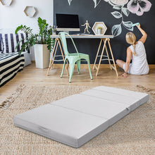 Load image into Gallery viewer, Gymax 4'' Twin XL Size Foam Folding Mattress Sofa Bed Guests Floor Mat Carrying Handles