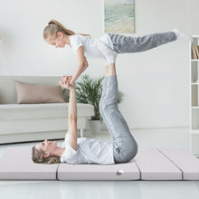 Load image into Gallery viewer, Gymax 4'' Twin XL Size Foam Folding Mattress Sofa Bed Guests Floor Mat Carrying Handles