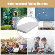 Load image into Gallery viewer, Gymax 4'' Twin XL Size Foam Folding Mattress Sofa Bed Guests Floor Mat Carrying Handles