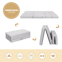 Load image into Gallery viewer, Gymax 4'' Twin XL Size Foam Folding Mattress Sofa Bed Guests Floor Mat Carrying Handles