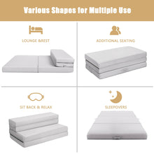 Load image into Gallery viewer, Gymax 4'' Twin XL Size Foam Folding Mattress Sofa Bed Guests Floor Mat Carrying Handles