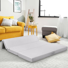 Load image into Gallery viewer, Gymax 4'' Queen Size Foam Folding Mattress Sofa Bed Guests Floor Mat Carrying Handles