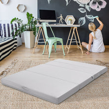 Load image into Gallery viewer, Gymax 4'' Queen Size Foam Folding Mattress Sofa Bed Guests Floor Mat Carrying Handles