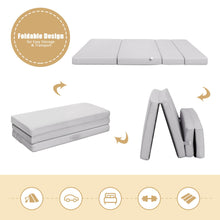 Load image into Gallery viewer, Gymax 4'' Queen Size Foam Folding Mattress Sofa Bed Guests Floor Mat Carrying Handles