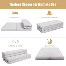 Load image into Gallery viewer, Gymax 4'' Queen Size Foam Folding Mattress Sofa Bed Guests Floor Mat Carrying Handles