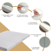Load image into Gallery viewer, Gymax 4'' Queen Size Foam Folding Mattress Sofa Bed Guests Floor Mat Carrying Handles