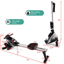 Load image into Gallery viewer, Gymax Folding Magnetic Rowing Machine Rower Exercise Cardio Adjustable Resistance