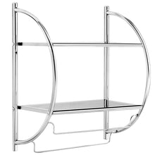 Load image into Gallery viewer, Gymax Wall Mount Shower Organizer Holder 2-Tier Bathroom Rack Storage Toilet Towel Bar