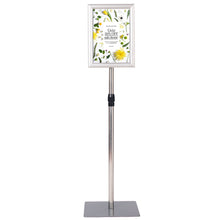 Load image into Gallery viewer, Gymax Adjustable Pedestal Poster Stand Aluminum Sign Holder 8.5 x 11 Inches Graphics