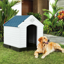 Load image into Gallery viewer, Gymax Plastic Dog House Medium-Sized Pet Puppy Shelter Waterproof Ventilate Blue