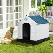 Load image into Gallery viewer, Gymax Plastic Dog House Medium-Sized Pet Puppy Shelter Waterproof Ventilate Blue
