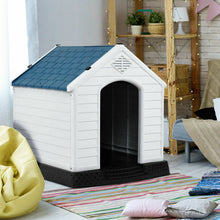 Load image into Gallery viewer, Gymax Plastic Dog House Medium-Sized Pet Puppy Shelter Waterproof Ventilate Blue