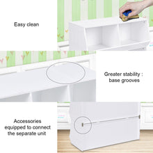 Load image into Gallery viewer, Gymax 2 Set Kids Toy Box Storage Cabinet Flexible Stackable Bookshelf Rack Organizer