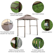Load image into Gallery viewer, Gymax 8'X5' Outdoor Barbecue Grill Gazebo Canopy Tent Patio BBQ Shelter W/Air Vent