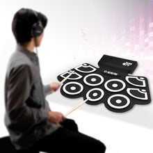 Load image into Gallery viewer, Gymax Electronic Roll Up Drum Set Silicone Rechargeable w/Foot Pedals Sticks