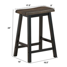 Load image into Gallery viewer, Gymax Set of 2 Bar Stools 24''H Saddle Seat Pub Chair Home Kitchen Dining Room Gray
