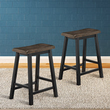 Load image into Gallery viewer, Gymax Set of 2 Bar Stools 24''H Saddle Seat Pub Chair Home Kitchen Dining Room Gray