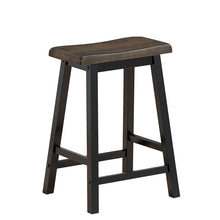 Load image into Gallery viewer, Gymax Set of 2 Bar Stools 24''H Saddle Seat Pub Chair Home Kitchen Dining Room Gray